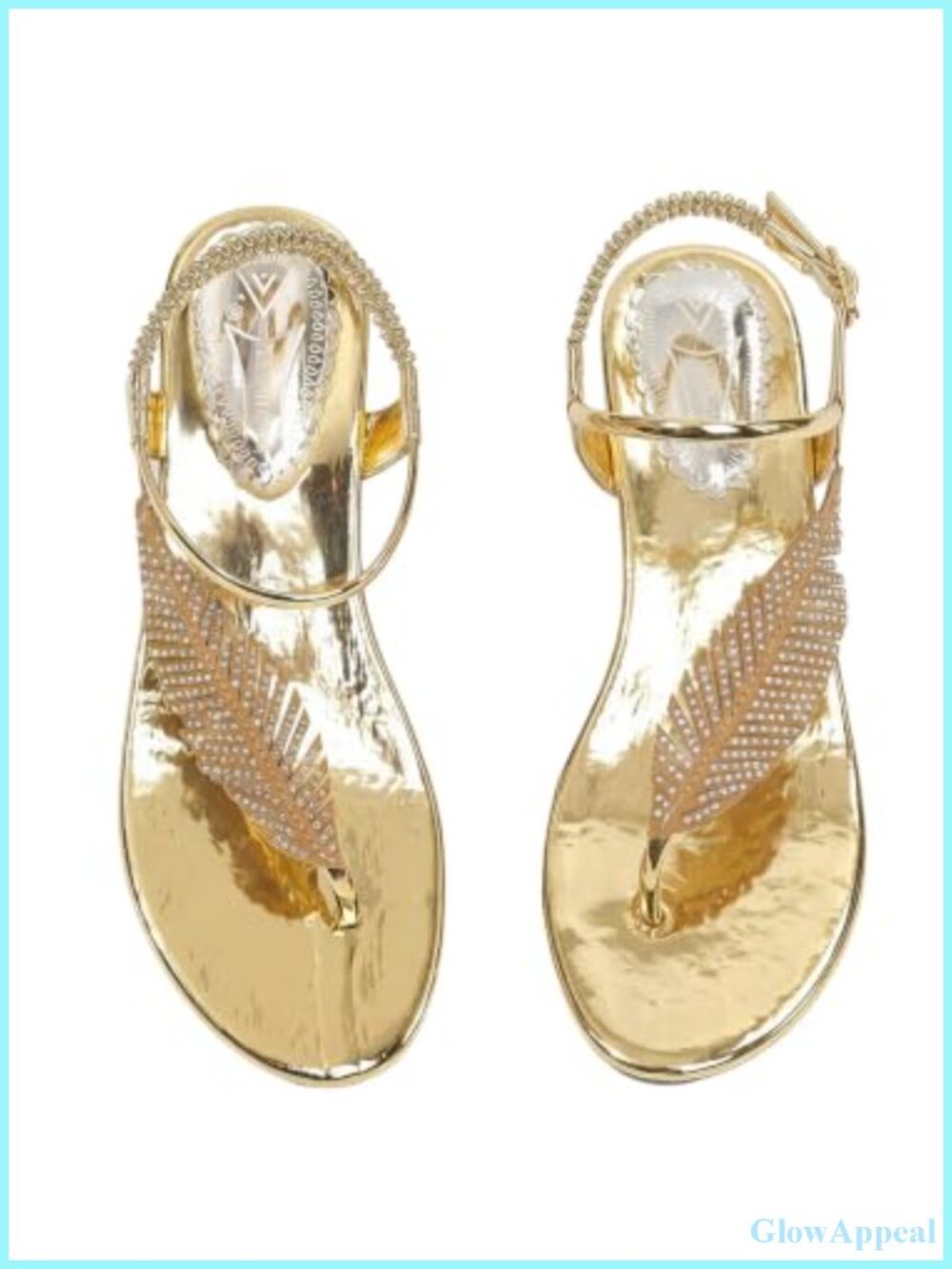 Rhinestone Low Heel Thong Ankle Strappy Sandal Faux Leather